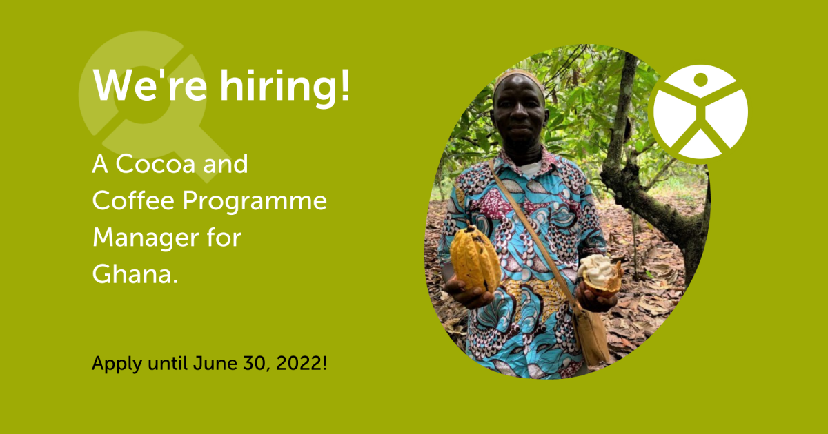 We are hiring a Cocoa and Coffee Programme Manager for Ghana Rikolto