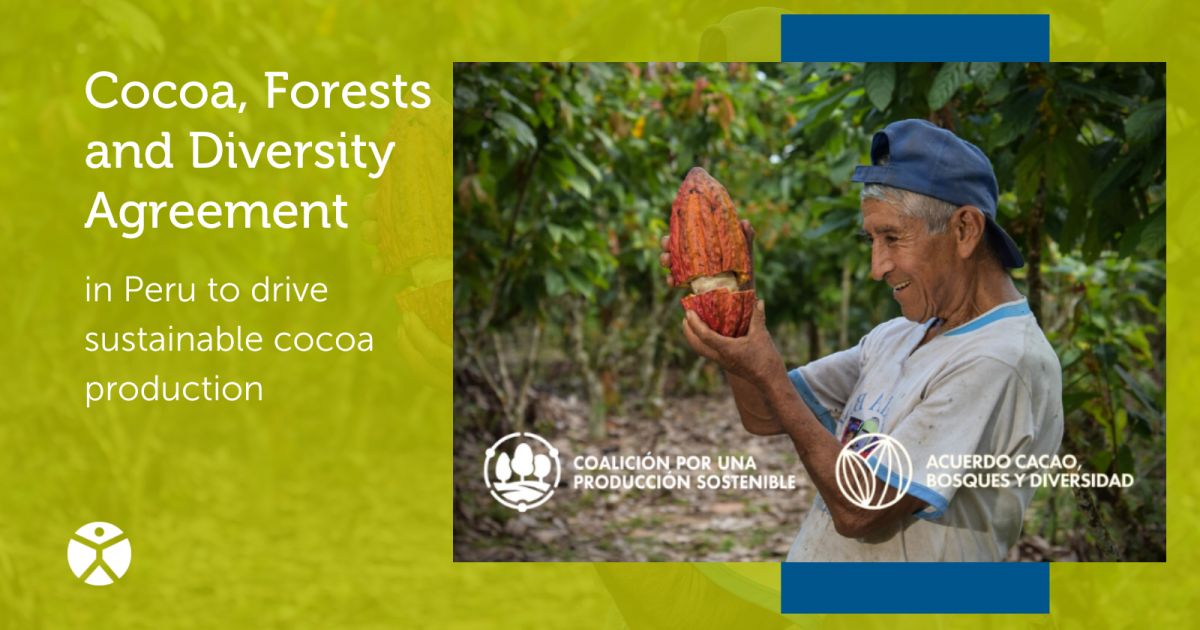 Cocoa, Forests and Diversity Agreement in Peru to drive sustainable cocoa production for